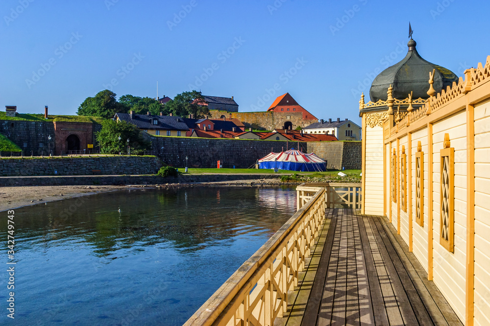 View of Varberg Fortress in Sweden