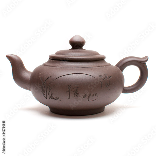 Wallpaper Mural Clay Chinese teapot isolated on white Torontodigital.ca