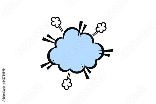 爆発した漫画の吹き出し