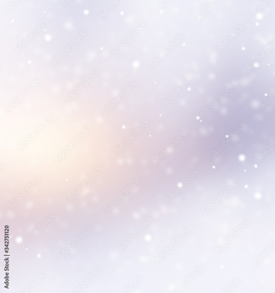Obraz premium Subtelna tekstura rozmycia śniegu. Streszczenie tło zima. Ilustracja pastelowy liliowy naturalny rozogniskowanie. Szablon pusty światło niebo.