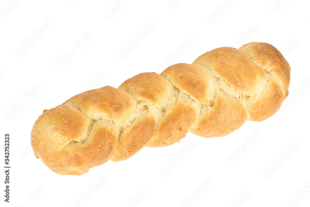 Homemade Challah isolated on the white background