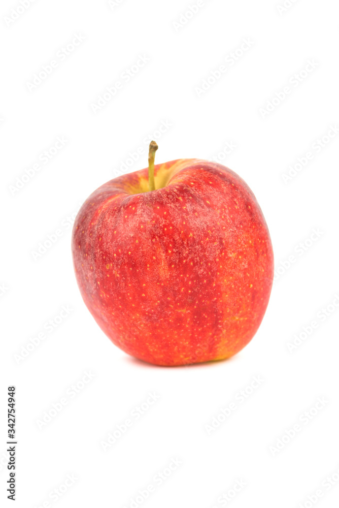 Red apple Gala isolated on the white background Red apple Gala isolated on the white background