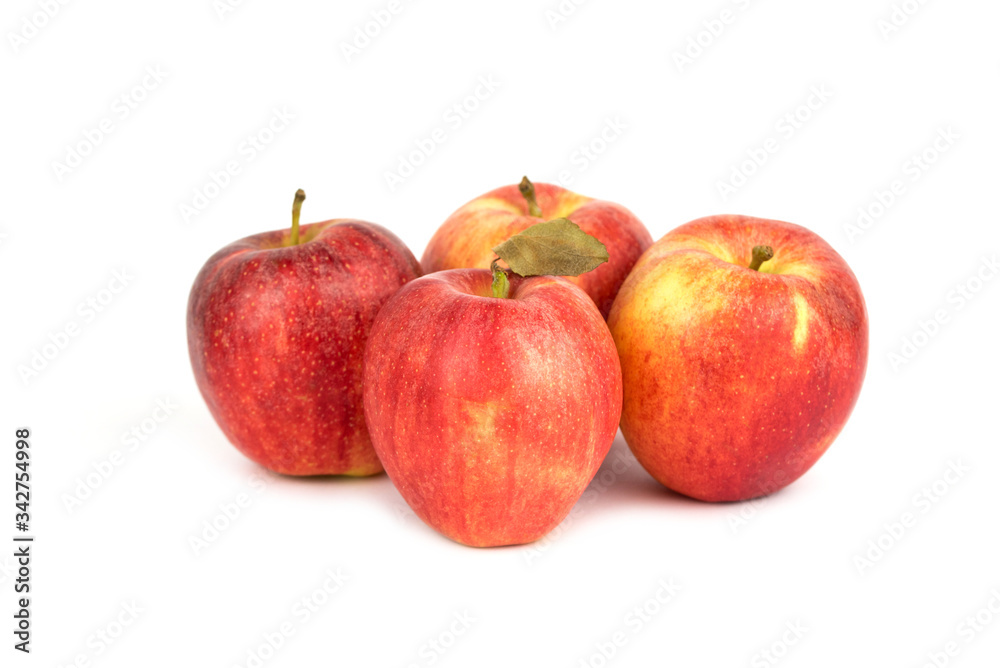 Red apple Gala isolated on the white background Red apple Gala isolated on the white background
