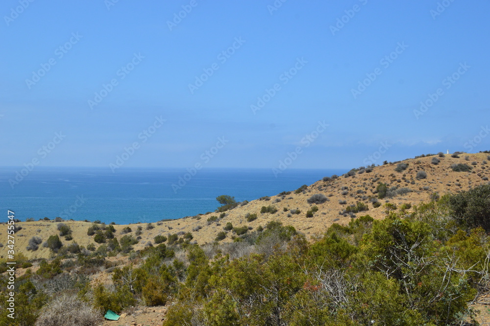 mixed view between  sea and mountain in near to Al Hocima city