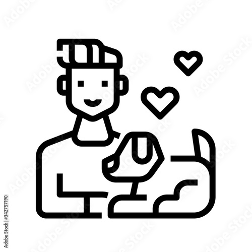 Man  cat  pet  avatar  love icon