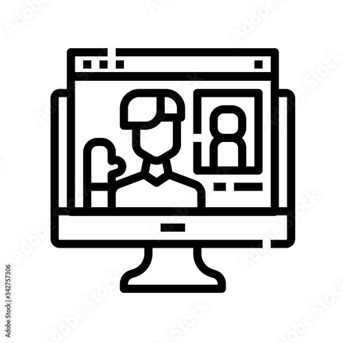 Video call  communication  online  internet  video conference icon