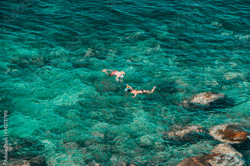 Couple snorkeling on Koh Tao - Thailand March 2020