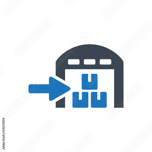 Warehouse import icon