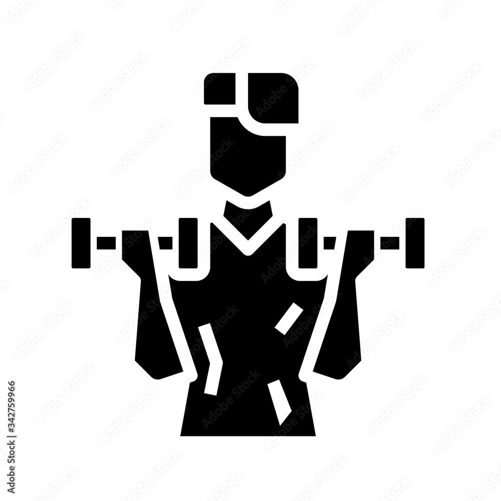 Workout man avatar wellness exercise dumbbell icon Workout man avatar wellness exercise dumbbell icon
