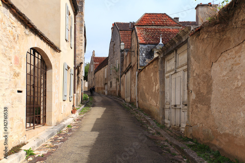 Streets of beuatiful village Vezelay, France