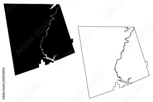 Heard County, Georgia (U.S. county, United States of America,USA, U.S., US) map vector illustration, scribble sketch Heard map