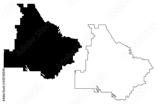 Henry County, Georgia (U.S. county, United States of America,USA, U.S., US) map vector illustration, scribble sketch Henry map
