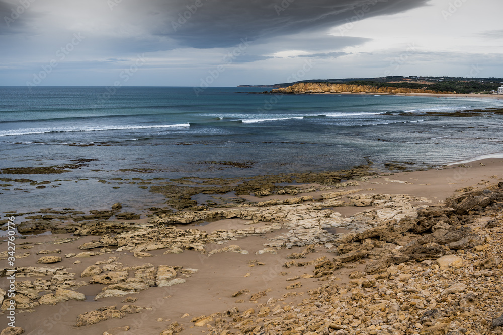 Cloudy skies over Torquay Beach, Great Ocean Road, Australia