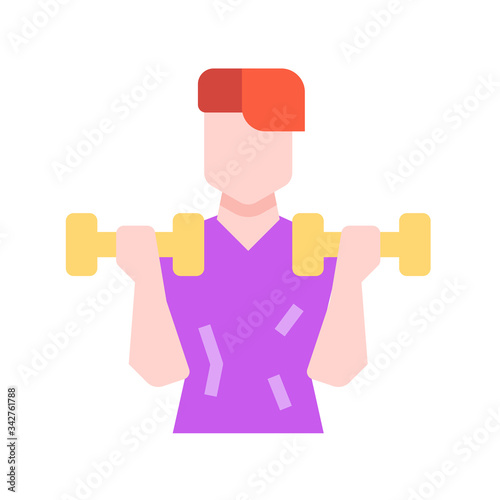 Workout  man  avatar  wellness  exercise  dumbbell icon