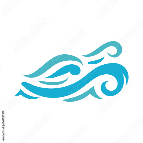 ocean water flat style icon