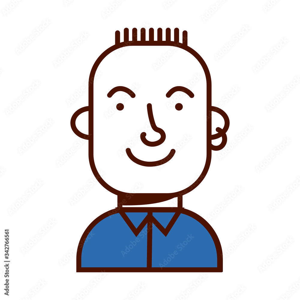 young man with crest and earring avatar character