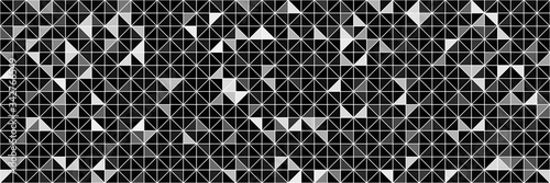 Grayscale triangle abstract pattern, background vector illustration