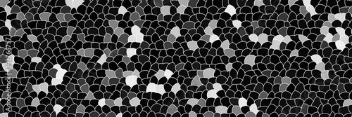 Abstract grayscale rounded polygon pattern, vector illustration