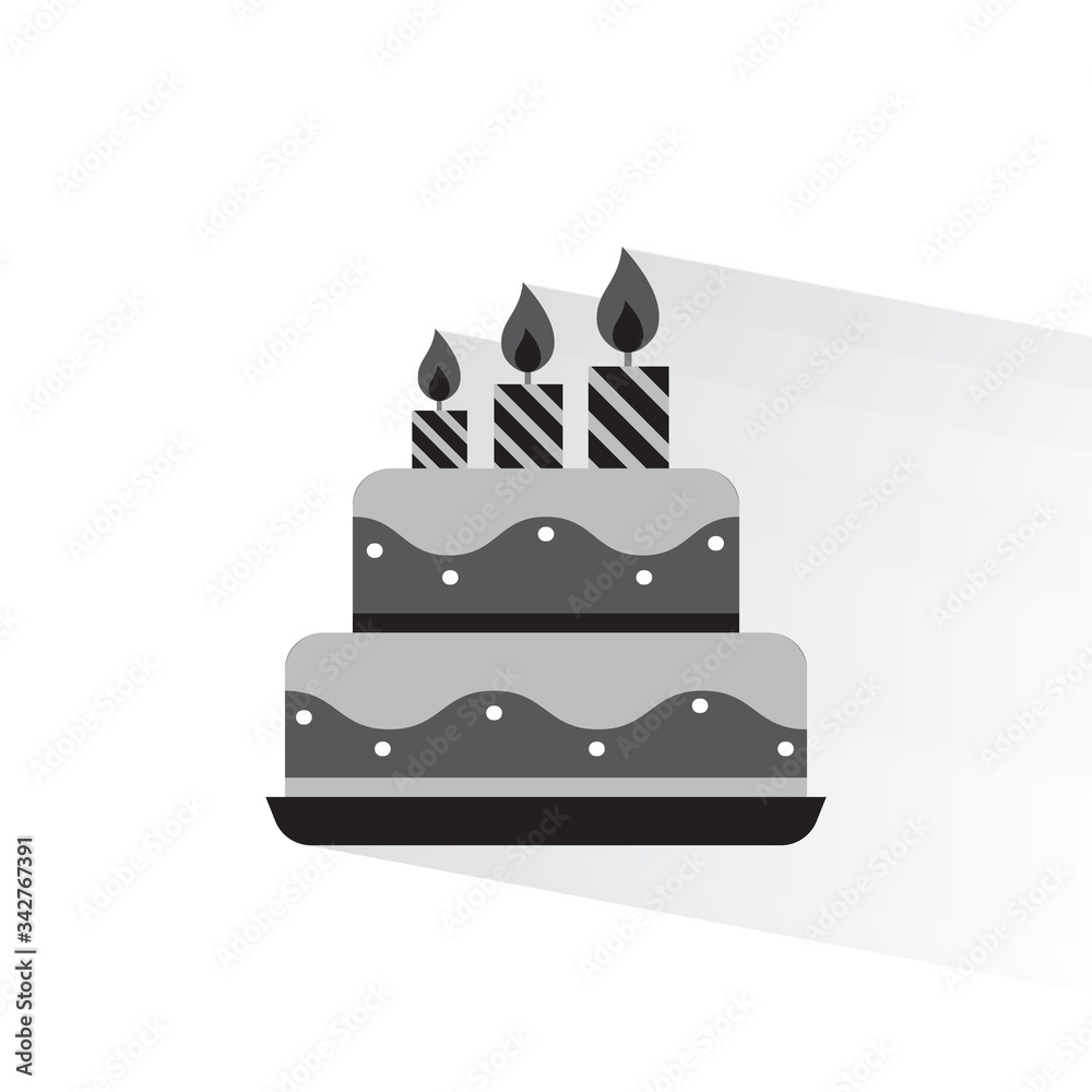 birthday cake with candles flat icon birthday cake with candles flat icon