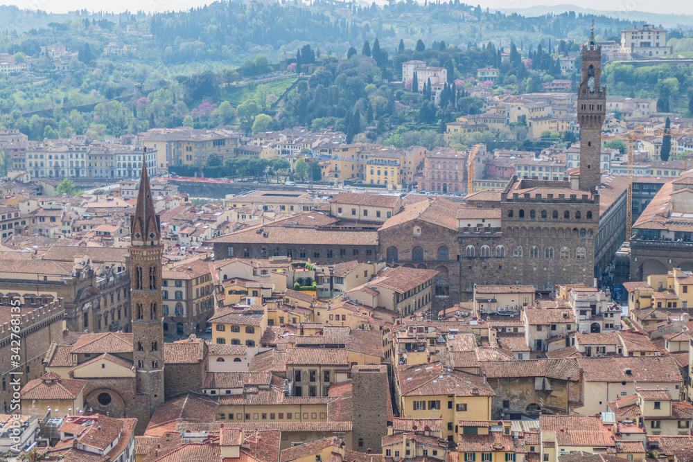 Aerial view of the historic center of Florence