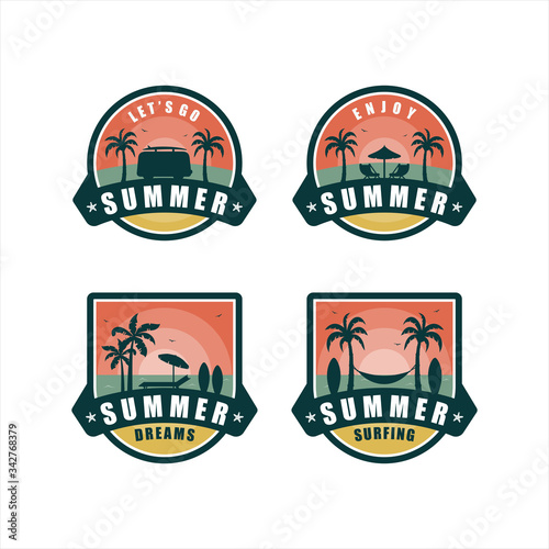 Summer dreams vector design collection