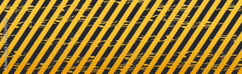 Yellow and black police tape for warning of dangerous areas, caution tapes, warning tape sets must be careful for construction and crime