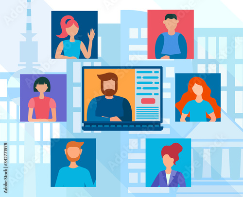 Online communication in a big city