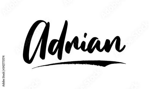 Adrian Calligraphy Phrase, Lettering Inscription.