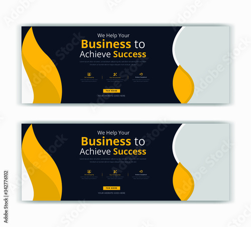 Professional corporate business marketing agency social media post facebook cover temline web ad banner template