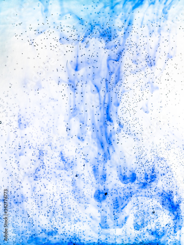 air bubbles and aquamarine blue flowing © Ekaterina