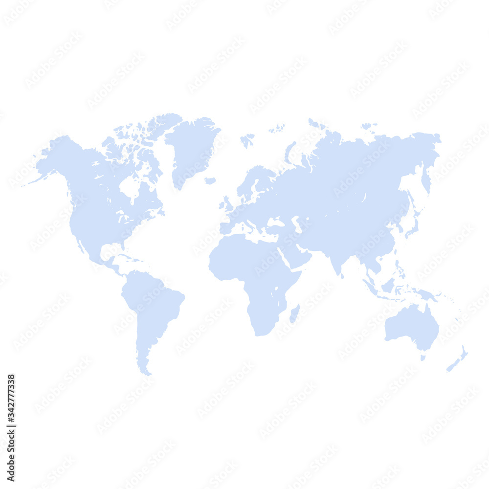 World map icon isolated on white background. Vector illustration