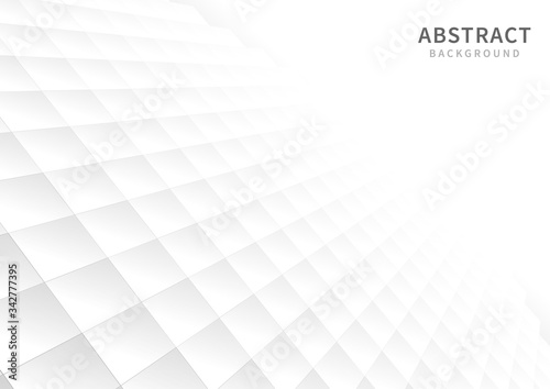 Abstract geometric square pattern background with white shapes perspective can be used in cover design  poster  website  flyer.