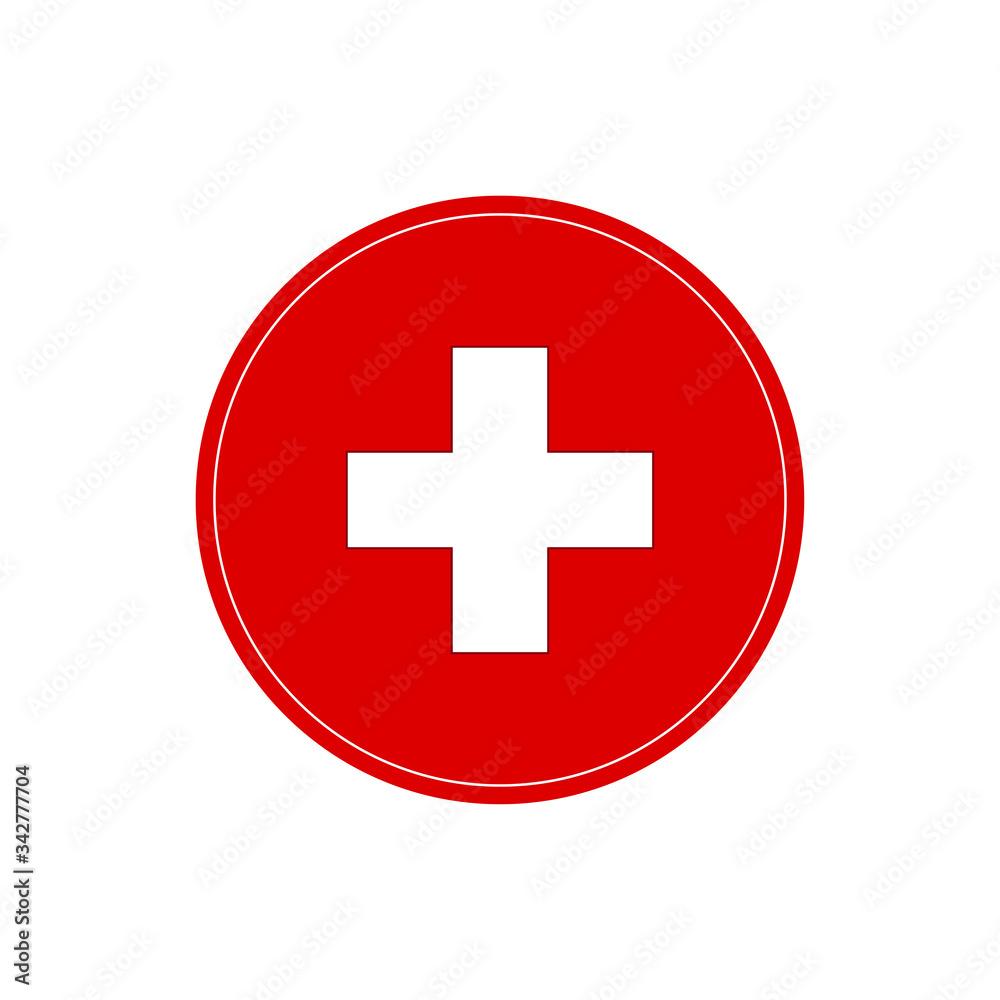 Health care cross sign. Medical symbol on a white background, vector illustration Health care cross sign. Medical symbol on a white background, vector illustration