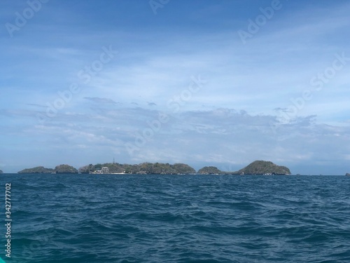 Some of Hundred Islands as seen from a boat. The islands are found in Alaminos, Pangasinan, Philippines. photo