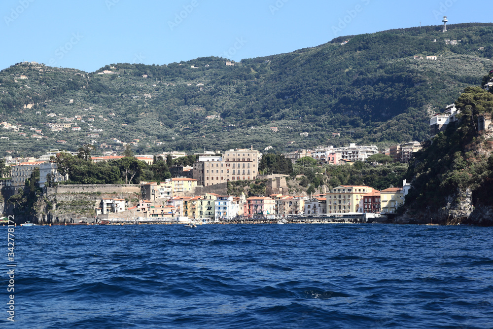 Sorrento, Italy: Looking towards the old port area from the sea.
