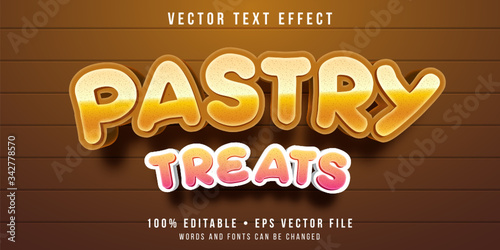 Editable text effect - pastry baking style