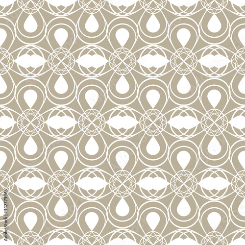 Abstract vintage geometric seamless pattern. Blue background.