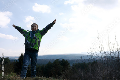 Kid relaxing in Kislovodsk National Park