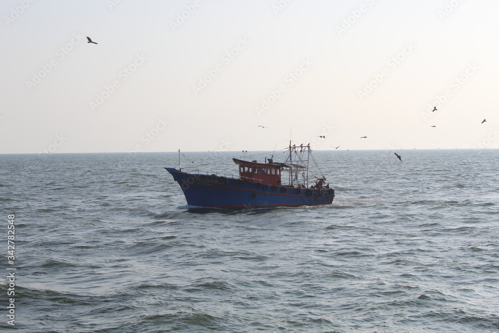 Fishing boat in the sea