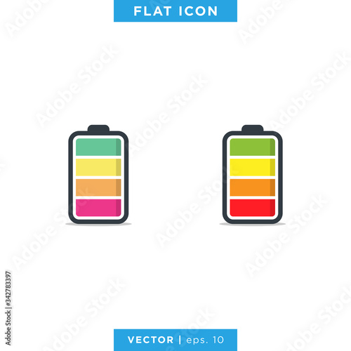 Battery icon vector design template