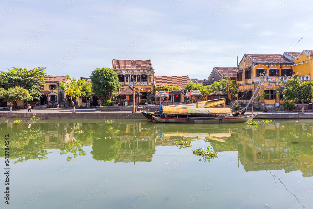 view of Hoi An ancient town, UNESCO world heritage, at Quang Nam province. Vietnam. Hoi An is one of the most popular destinations in Vietnam