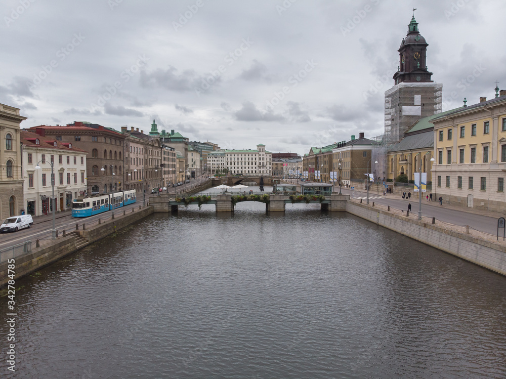 Downtown Gothenburg towards the german bridge