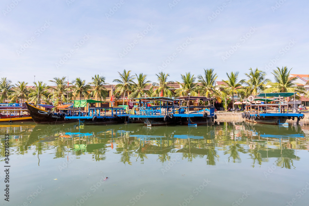 view of Hoi An ancient town, UNESCO world heritage, at Quang Nam province. Vietnam. Hoi An is one of the most popular destinations in Vietnam
