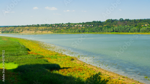 Dniester River in Khotyn, Chernivtsi Oblast (province) of Ukraine.