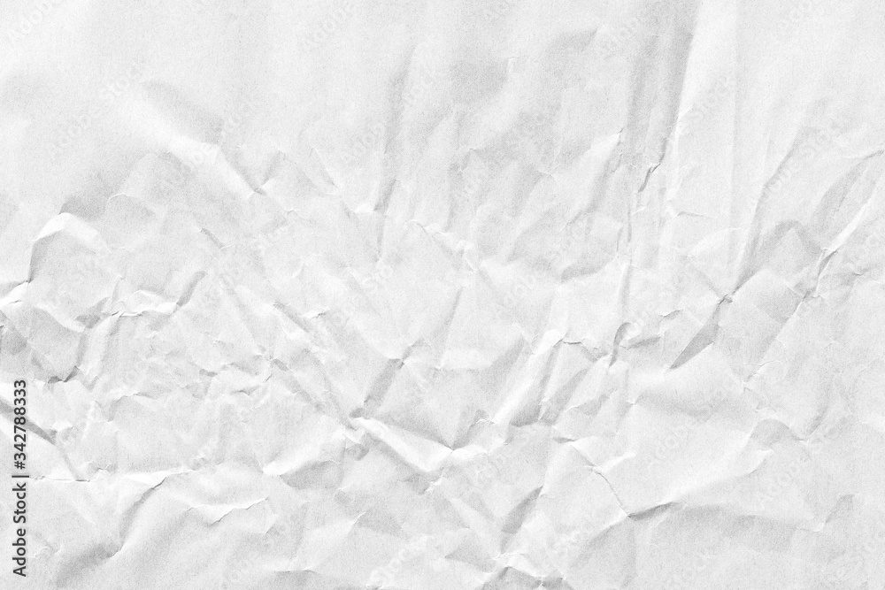 Obraz premium Crumpled white paper background texture