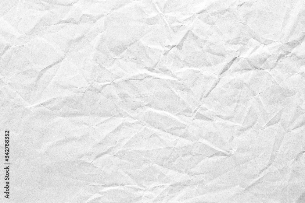 Crumpled white paper background texture