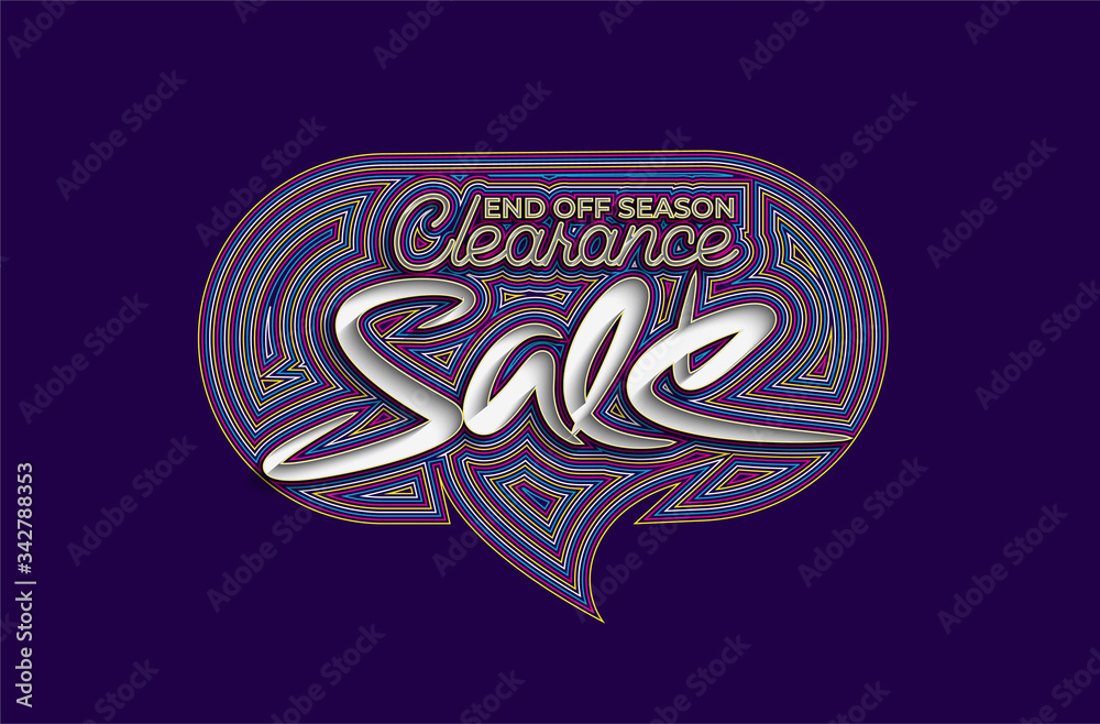 End Off Season Clearance Sale Calligraphic Line art Text Poster vector illustration Design. End Off Season Clearance Sale Calligraphic Line art Text Poster vector illustration Design.