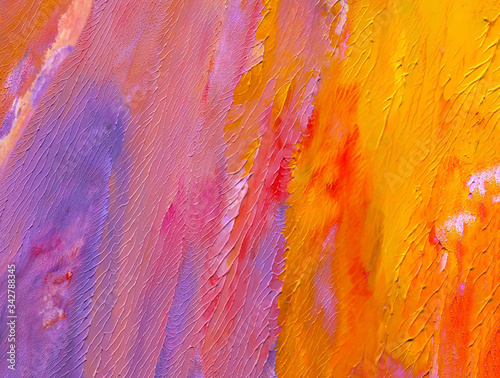 Abstract colorful background textures of hot vibrant colors as wallpaper  pattern  art print  etc.  Natural texture of oil paint. High quality details.