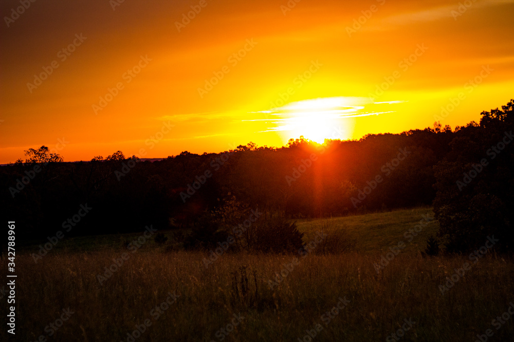 sunrise in the mountains