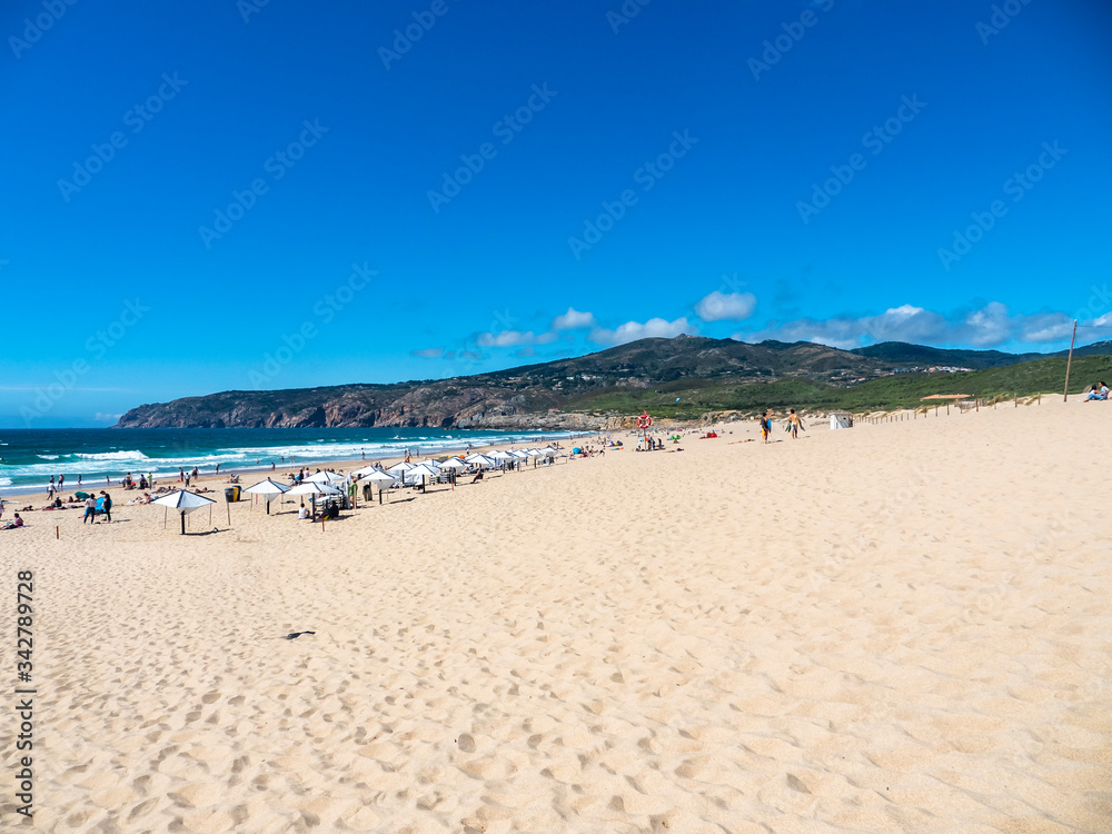 The Praia Grande do Guincho beach near Lisbon, Portugal